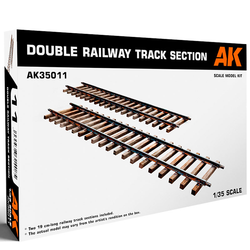 AK Interactive AK35011 1/35 Double Railway Track Section