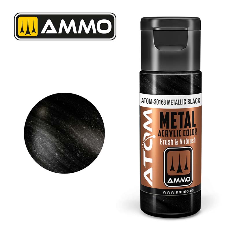 Ammo ATOM-20168 ATOM METALLIC Black