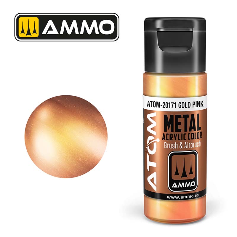 Ammo ATOM-20171 ATOM METALLIC Gold Pink