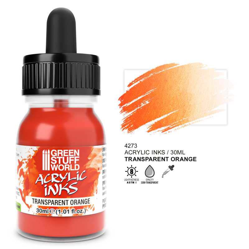 GreenStuffWorld 4273 Transparent Acrylic Ink - Orange