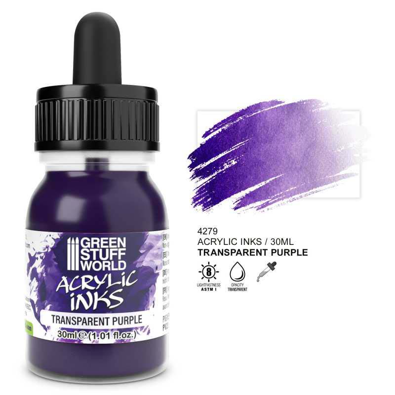 GreenStuffWorld 4279 Transparent Acrylic Ink - Purple