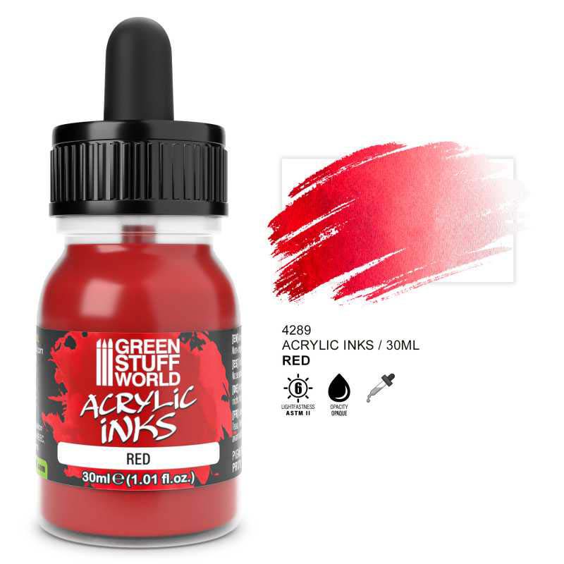 GreenStuffWorld 4289 Acrylic Ink Opaque - Red