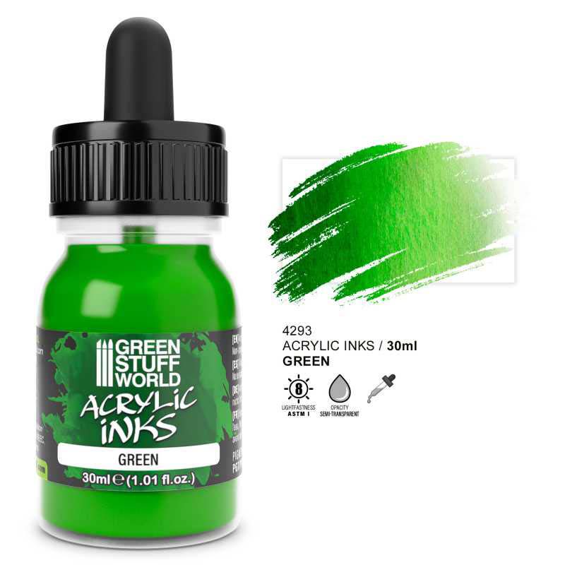 GreenStuffWorld 4293 Acrylic Ink Opaque - Green