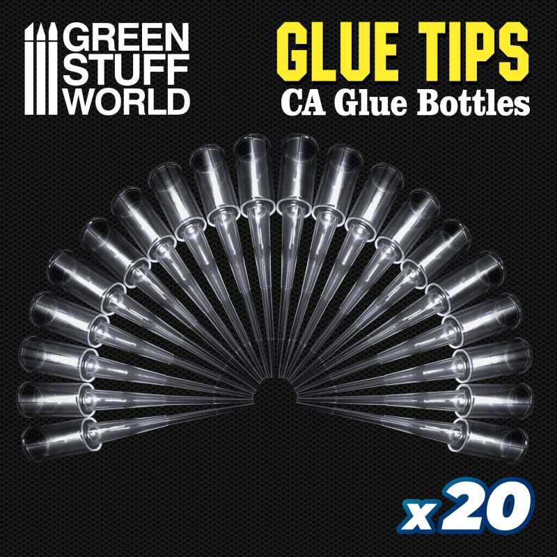 GreenStuffWorld 5067 20x Precision tips for Super Glue Bottles
