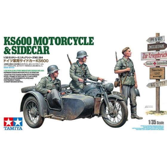 Tamiya Zundapp KS600 Motorcycle & Sidecar (1/35) 35384 Tamiya Zundapp KS600 Motorcycle & Sidecar (1/35) 35384