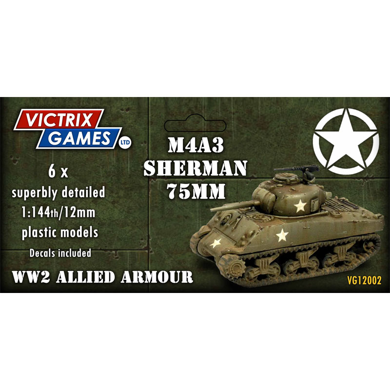 Victrix VG12002 12mm / 1:144 Sherman M4A3 75mm
