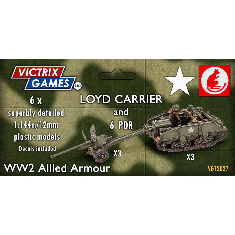 Victrix VG12027 12mm / 1:144 Loyd Carrier and 6pdr plus crews
