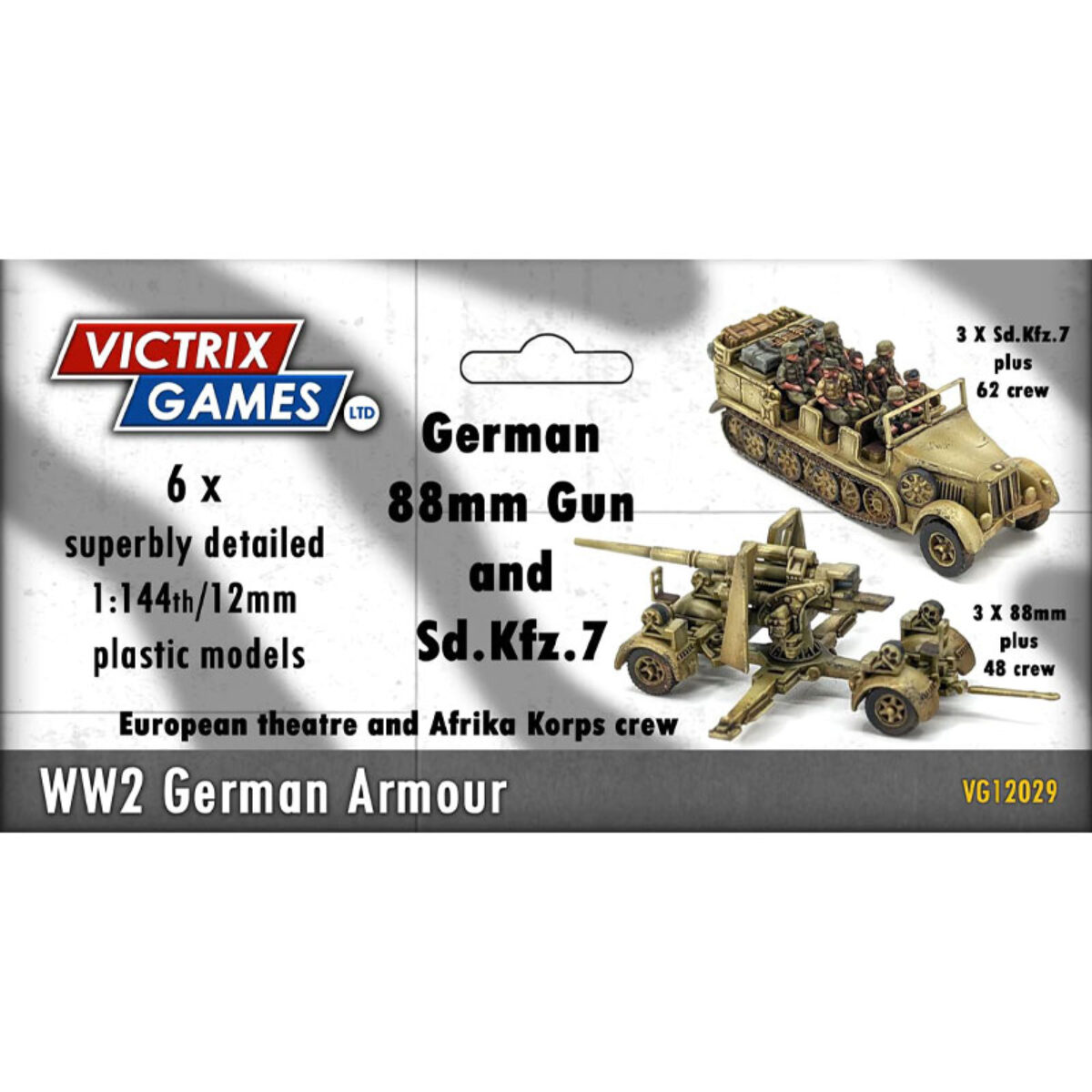 12mm German 88mm Gun and Sd.Kfz.7 VG12029 Victrix