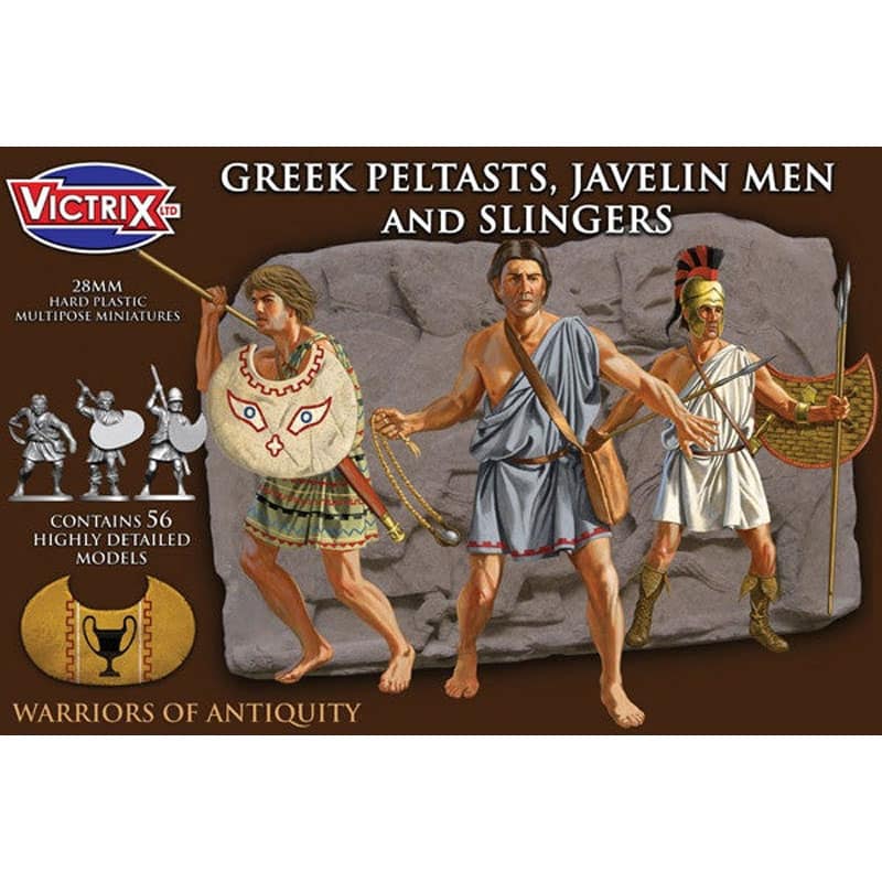 Victrix Greek Peltasts, Javelin Men and Slingers (28mm) VXA0006