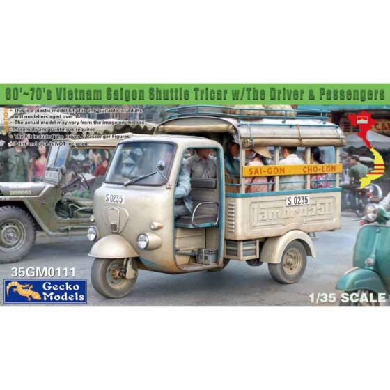 Gecko Models Saigon Motor Tricycle with Driver & Passengers (1/35) 35GM0111 Gecko Models Saigon Motor Tricycle with Driver & Passengers (1/35) 35GM0111