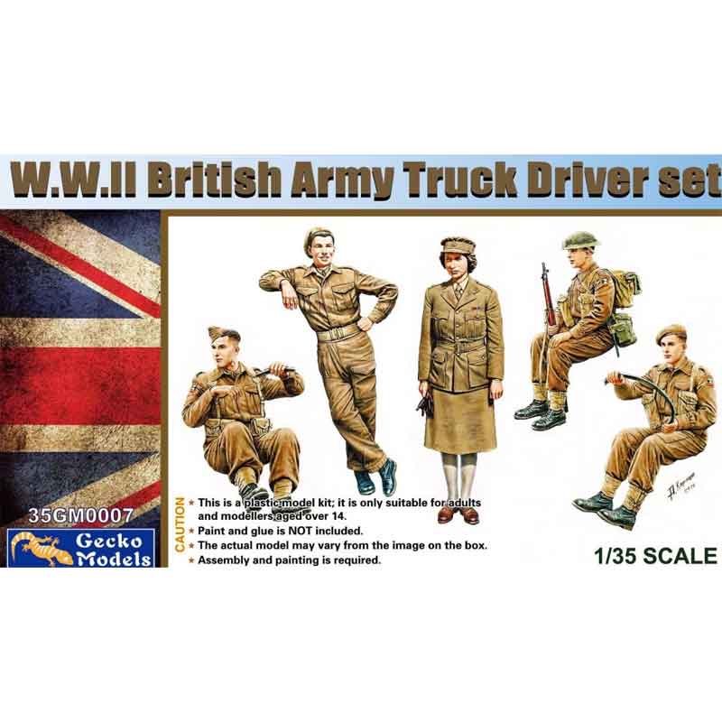 Gecko Models 35GM0007 1/35 WWII British Army Truck 5pc Driver Set