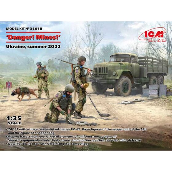 1/35 Danger! Mines Ukraine Summer 35018 ICM 1/35 Danger! Mines Ukraine Summer 35018 ICM