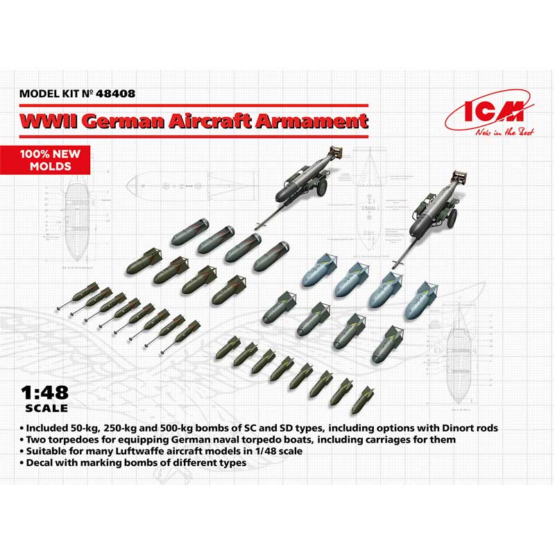 ICM 48408 1/48 WWII German Aircraf Armaments