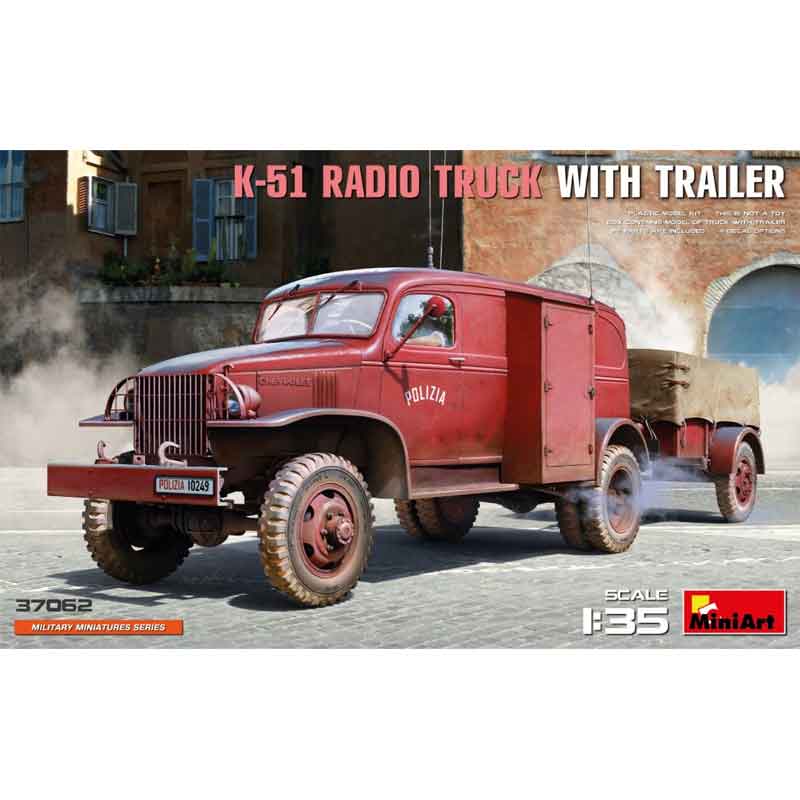 Miniart 37062 1/35 K-51 Radio Truck w/ Trailer