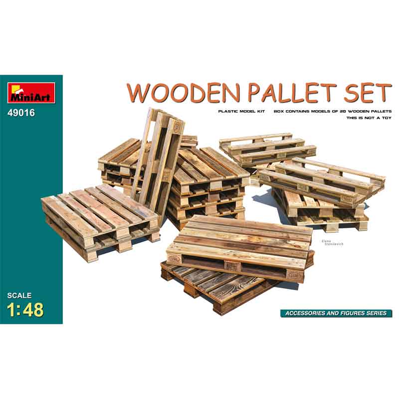 Miniart 49016 1/48 Wooden Pallet Set