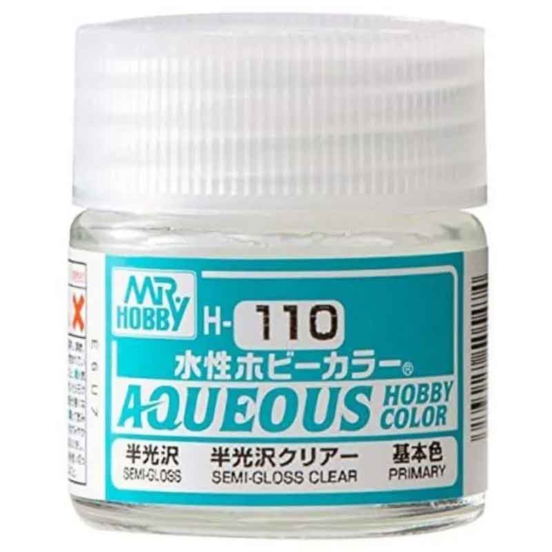 Mr Hobby H-110 10ml Aqueous Hobby Color - Premium Clear Semi-Gloss