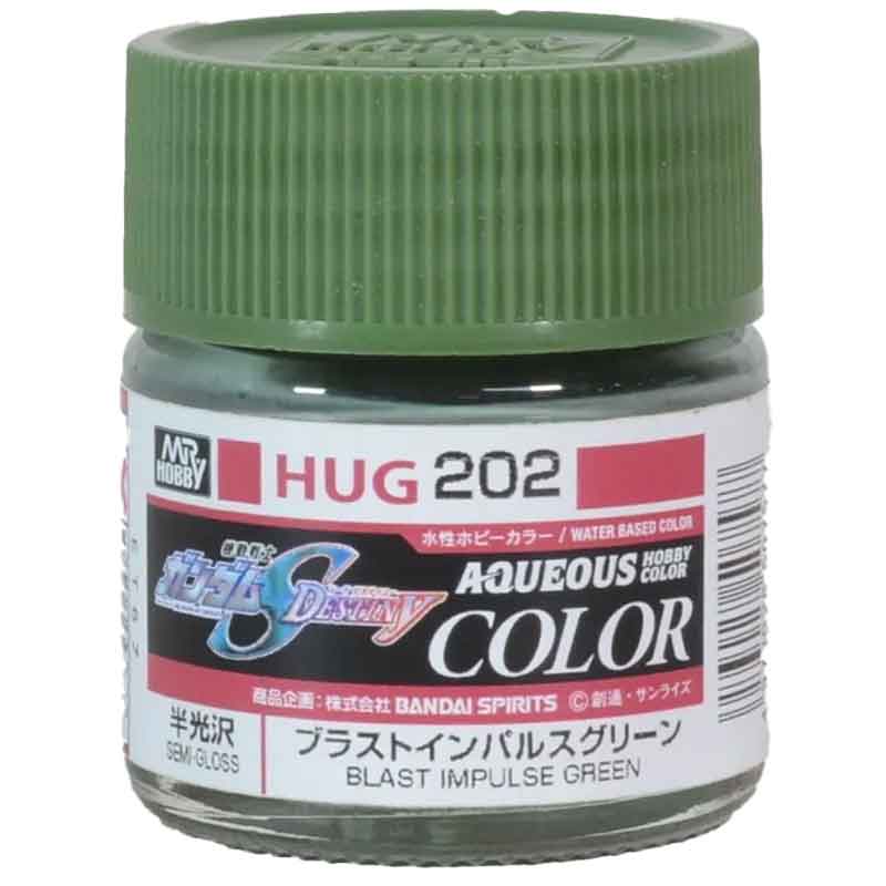 Mr Hobby HUG-202 10ml Aqueous Gundam Color - Blast Impulse Green