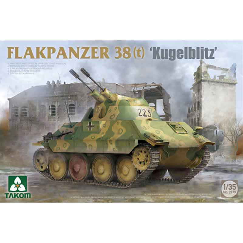 Takom 02179 1/35 German WWII Flakpanzer 38(t) 'Kugelblitz'