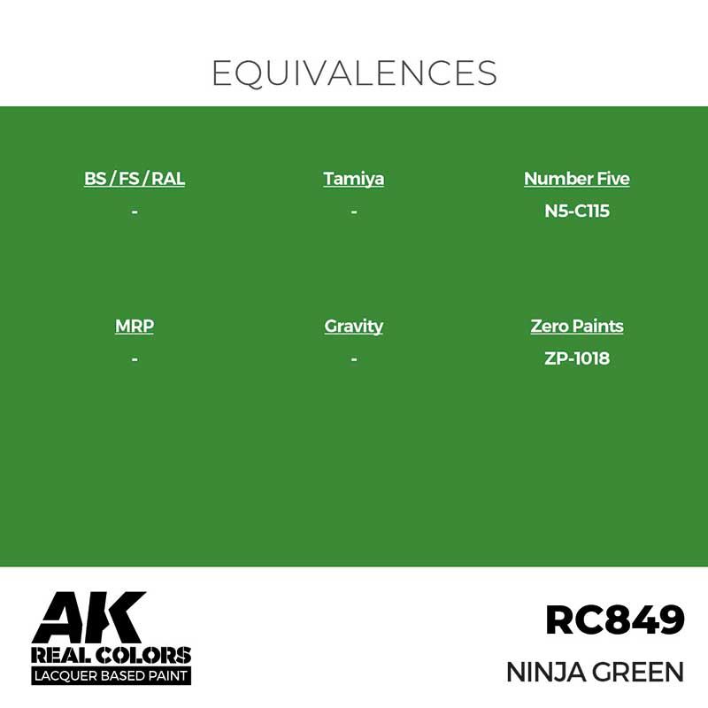 AK Interactive RC849 17ml Ninja Green Real Color
