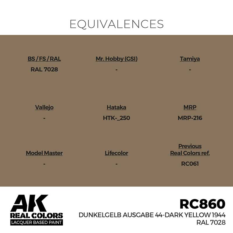 AK Interactive RC860 17ml Dunkelgelb Ausgabe 44-Dark Yellow 1944 RAL 7
