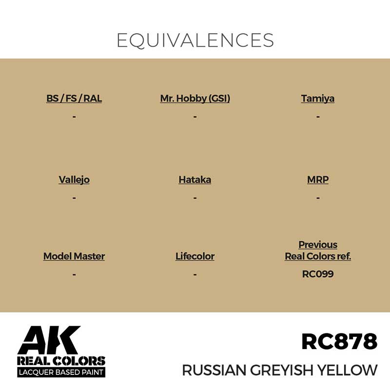AK Interactive RC878 17ml Russian Greyish Yellow Real Color