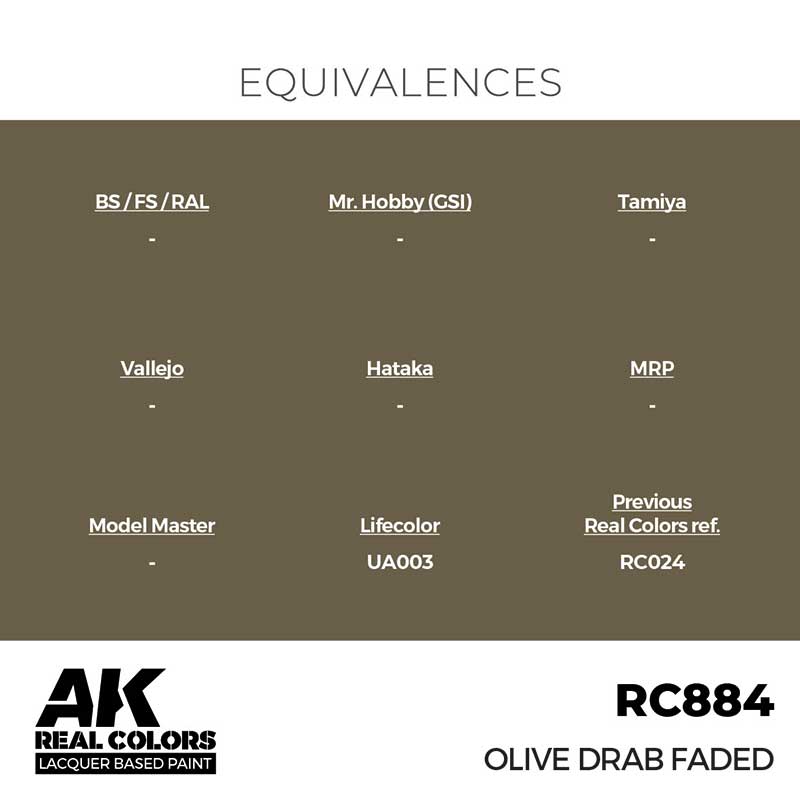 AK Interactive RC884 17ml Olive Drab Faded Real Color