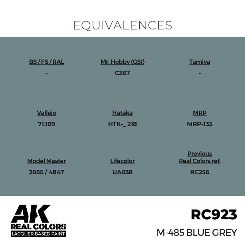 AK Interactive RC923 17ml M-485 Blue Grey Real Color