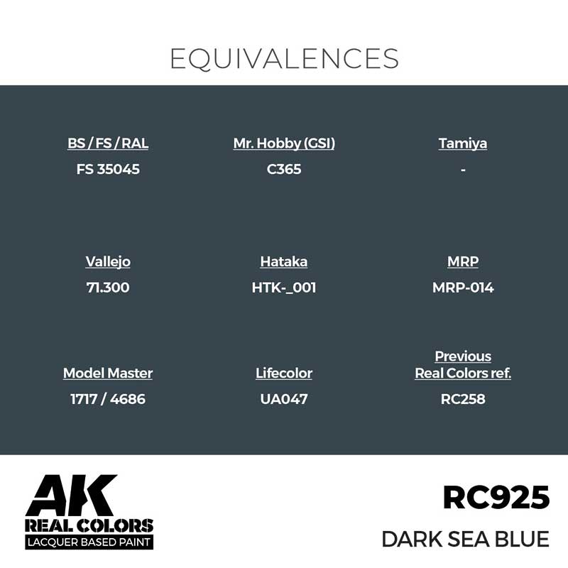 AK Interactive RC925 17ml Dark Sea Blue Real Color
