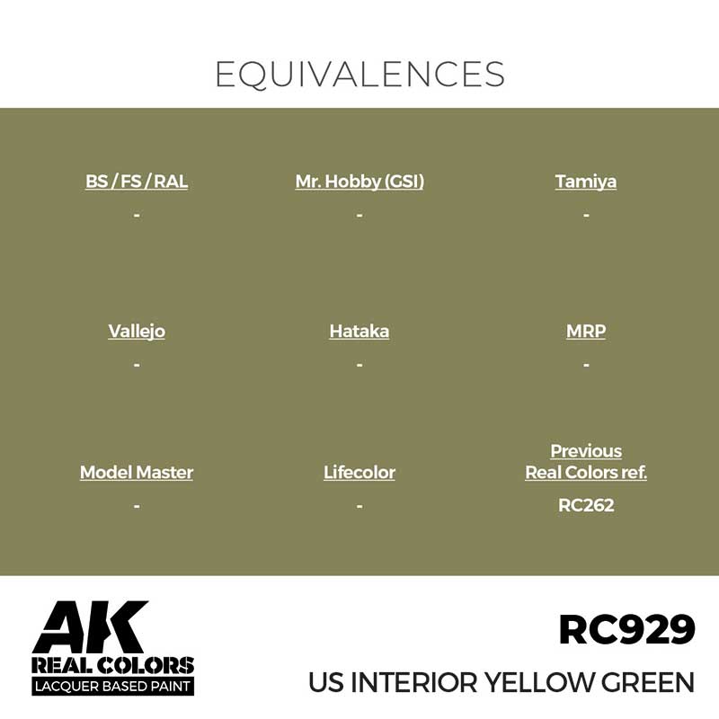 AK Interactive RC929 17ml US Interior Yellow Green Real Color
