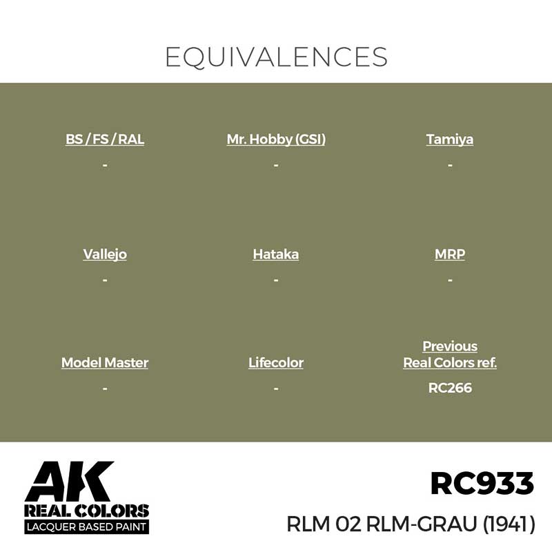 AK Interactive RC933 17ml RLM 02 RLM-GRAU (1941) Real Color