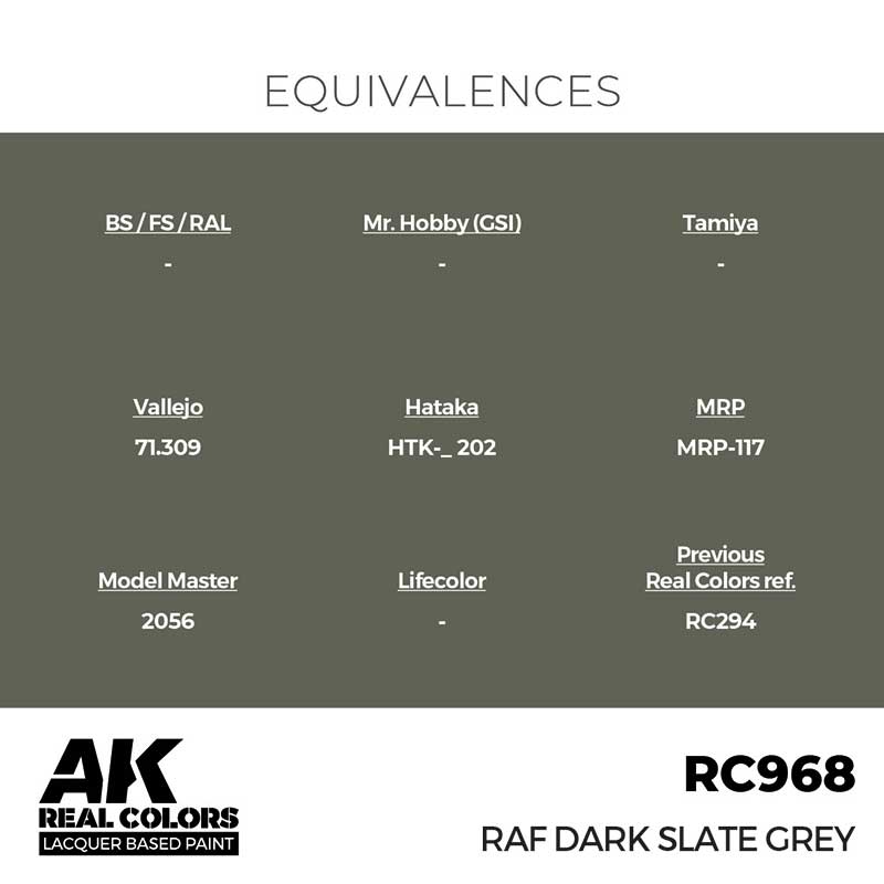 AK Interactive RC968 17ml RAF Dark Slate Grey Real Color