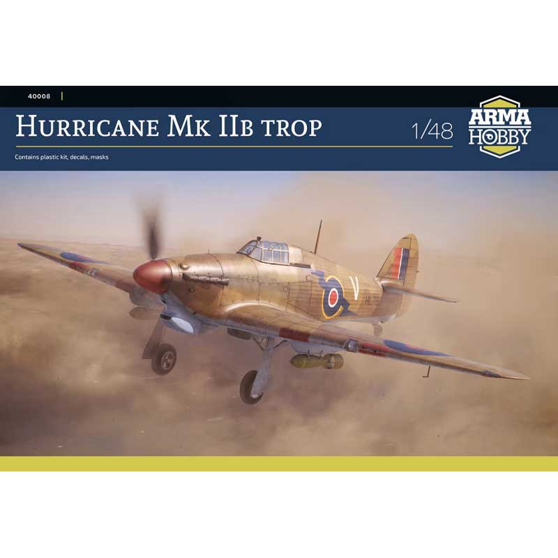 Arma Hobby Hawker Hurricane Mk IIB Trop Set (1/48) 40008 Arma Hobby Hawker Hurricane Mk IIB Trop Set (1/48) 40008