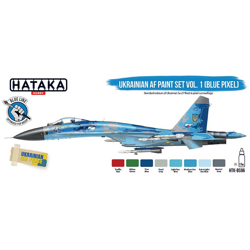 Hataka HTKBS96 Ukrainian AF Paint Set Vol.1 (Blue Pixel)