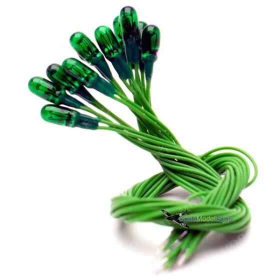 10x 12v Green Grain Of Wheat Bulb 10x 12v Green Grain Of Wheat Bulb