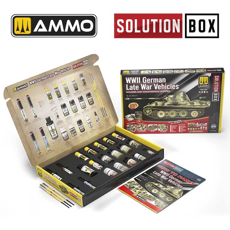 SOLUTION BOX 23 – WWII German Late War Vehicles. Colors and Weathering System A.MIG-7729 Ammo - Image 12