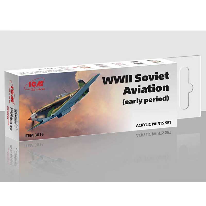 ICM Paint Set - WWII Sovie tAviation (Early Period) 3016