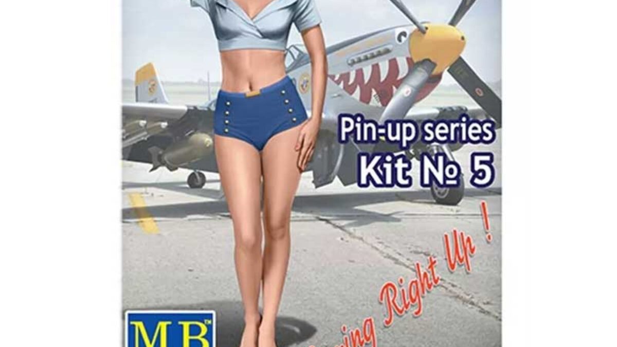 Masterbox 1:24 Scale Pin-up Series Suzie Construction Kit - Model Building Figure Kit, Paint & Glue Required (Grey)