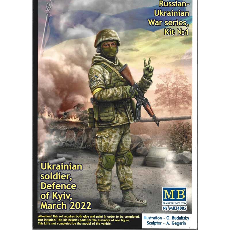 Master Box Russian-Ukrainian War series, kit 1 Ukrainian soldier, Defence of Kyiv, March 2022 (1/24) MB-24085