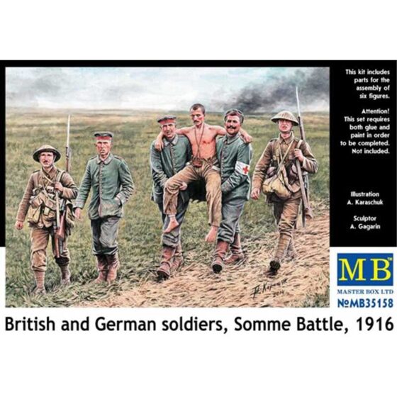 Master Box British and German Soldiers Somme Battle, 1916 (1/35) MB-35158 Master Box British and German Soldiers Somme Battle, 1916 (1/35) MB-35158