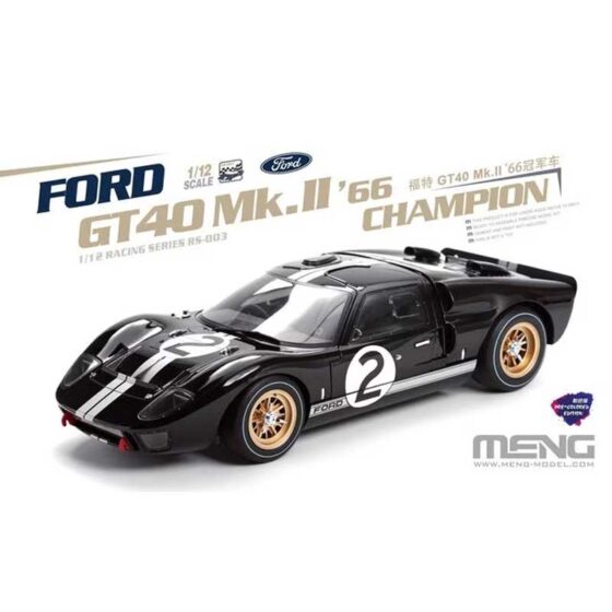 1/12 Ford GT40 Mk.II '66 Champion (pre-coloured) Meng Model RS-003 1/12 Ford GT40 Mk.II '66 Champion (pre-coloured) Meng Model RS-003