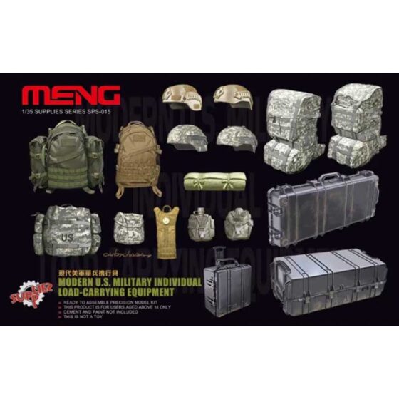 1/35 Modern U.S. Military Individual Load-Carrying Equipment Meng Model SPS-015 1/35 Modern U.S. Military Individual Load-Carrying Equipment Meng Model SPS-015
