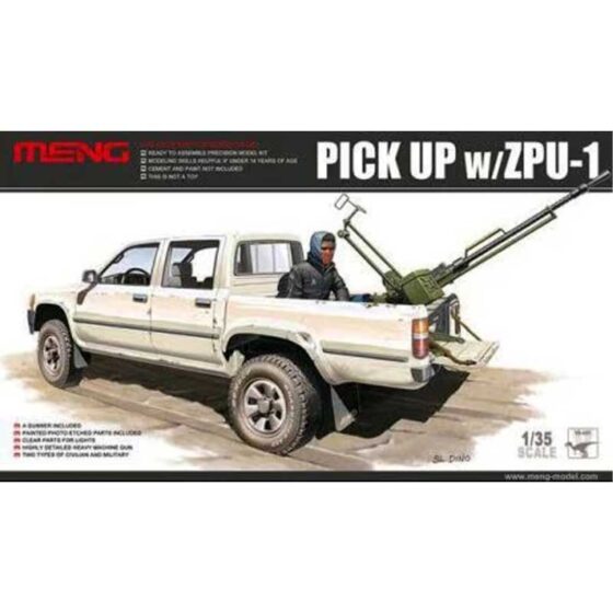 1/35 Toyota HiluxPick Up Truck w/ ZPU1 Meng Model VS-001 1/35 Toyota HiluxPick Up Truck w/ ZPU1 Meng Model VS-001