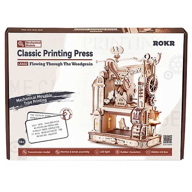 Classic Printing Press Robotime LK602