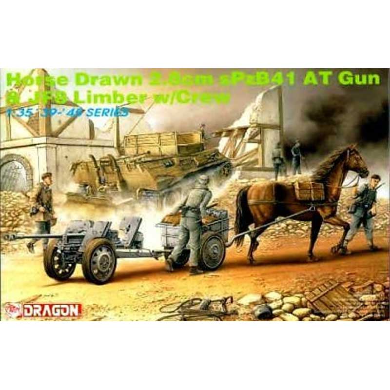 Dragon Horse Drawn 2.8cm SPzB41 AT Gun & JF8 Limber (1/35) 6079