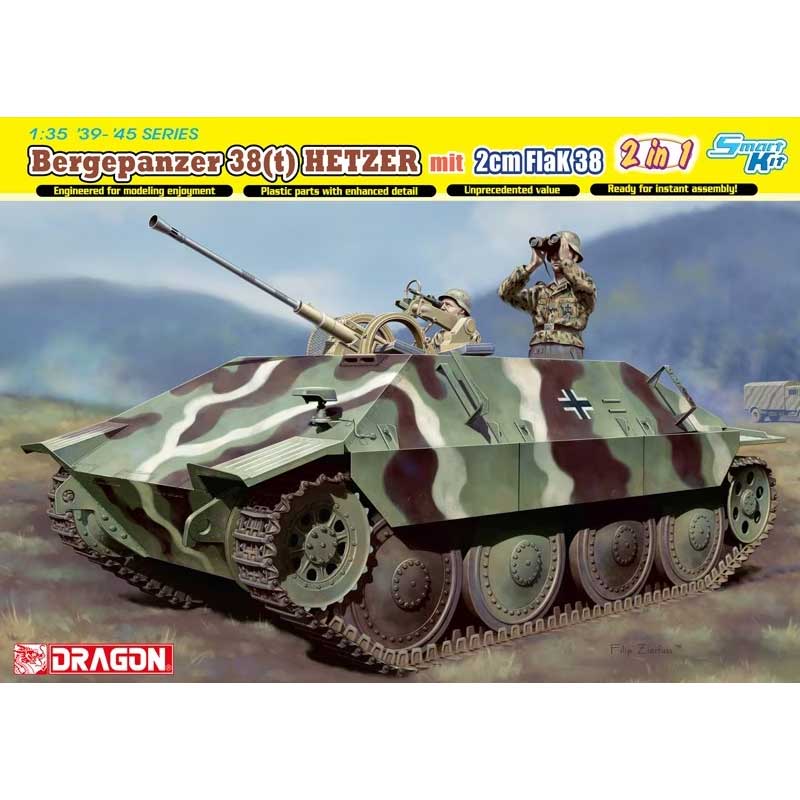 Dragon Bergepanzer 38(t) Hetzer mit 2cm FlaK 38 (with Interior)with Bonus items (1/35) 6399
