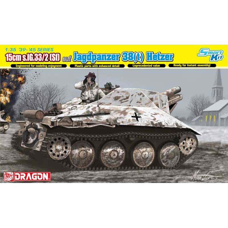 Dragon 15cm s.IG.33/2 (Sf) auf Jagdpanzer 38(t) Hetzer (with Interior)with Bonus items (1/35) 6489