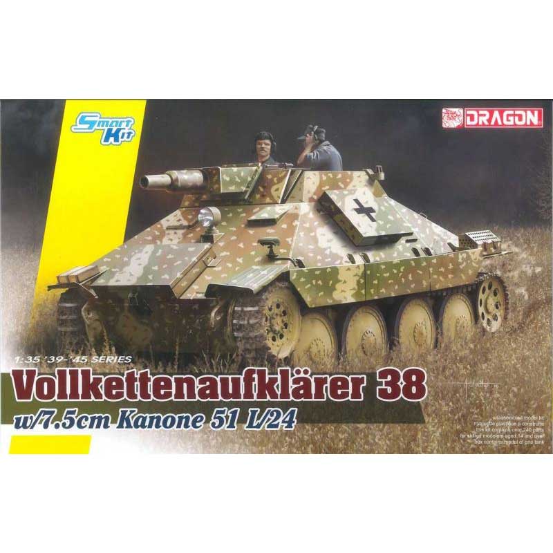 Dragon Vollkettenaufklarer 38 w/7.5cm Kanone 51 L/24 (with Interior) (1/35) 6815