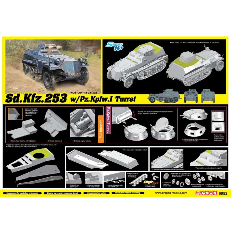 Dragon Sd.Kfz.253 W/Panzer I Turret (1/35) 6952