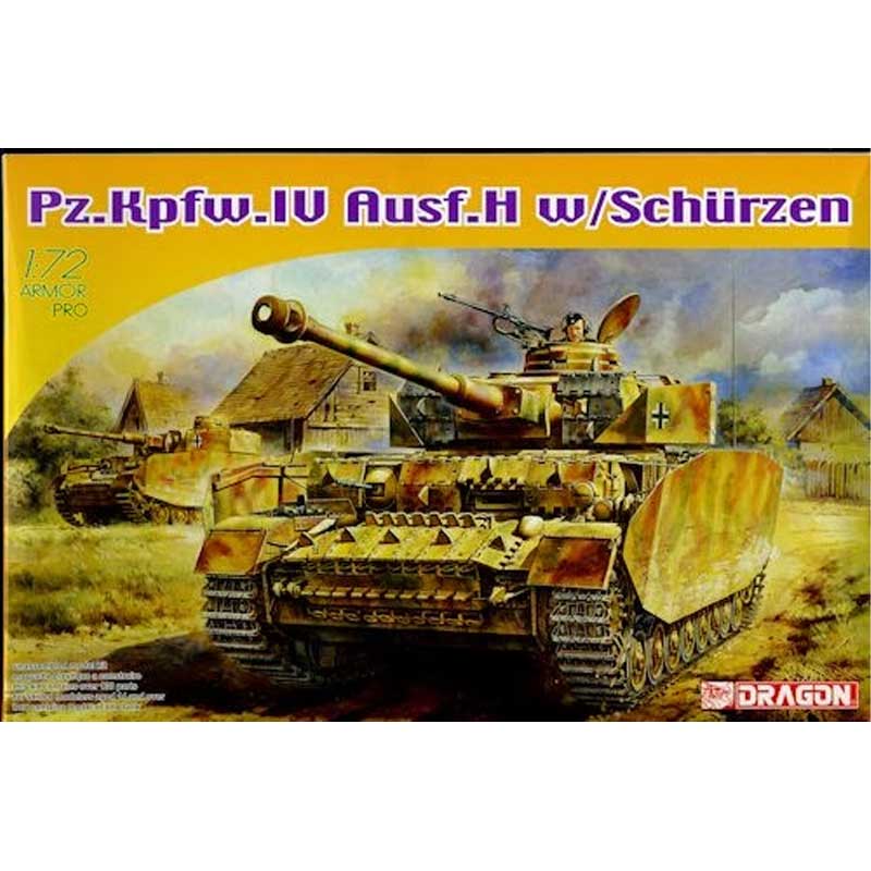 Dragon PZ KPFW IV Ausf H W/Schurzen (1/72) 7497