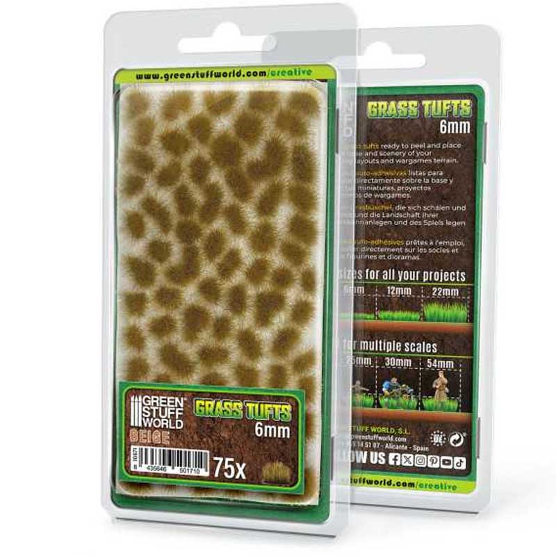 Green Stuff World - Static Grass Tufts Beige (6mm)